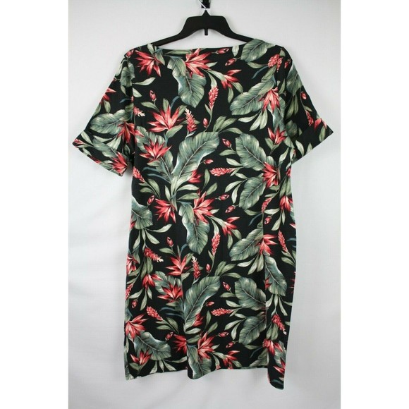 Karen Scott Sports Plus Women's Sports Dress Size 1X Tropical Black Floral - Picture 3 of 4